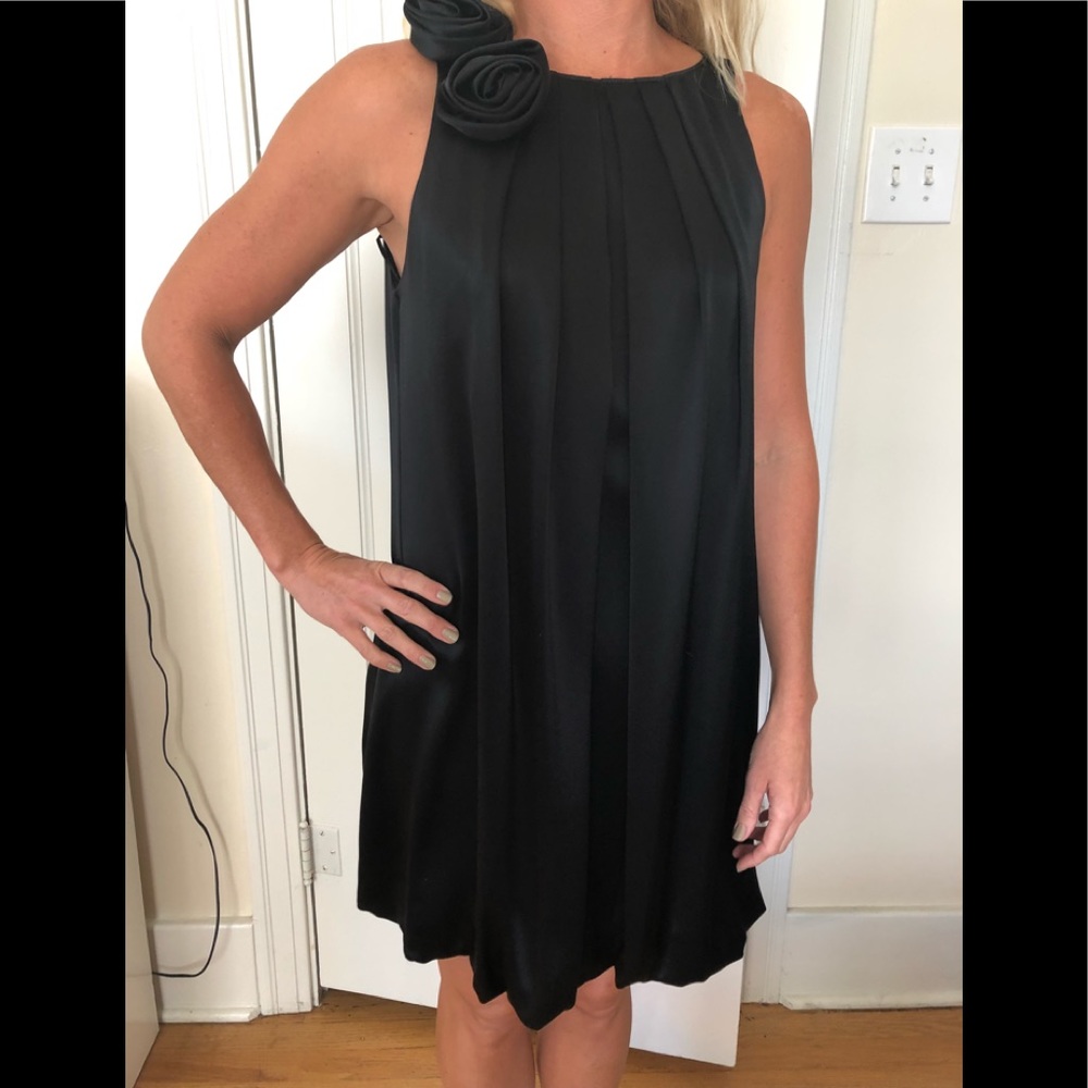 Black dress with roses